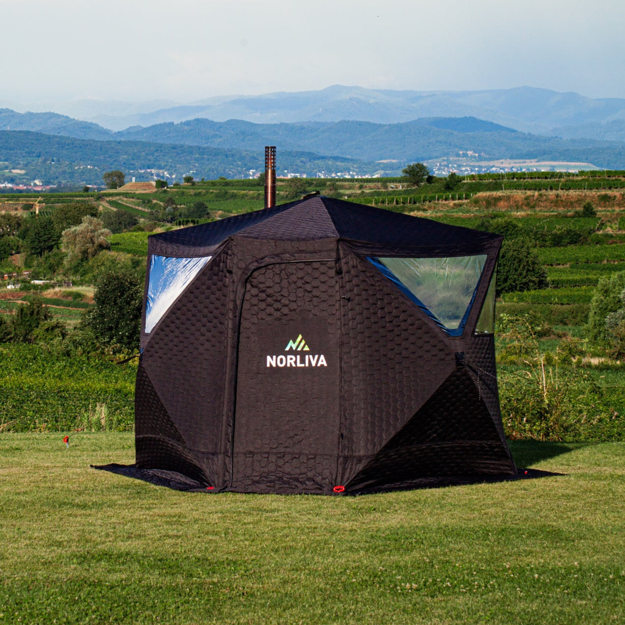 Mobilny namiot saunowy Dalen z piecem saunowym