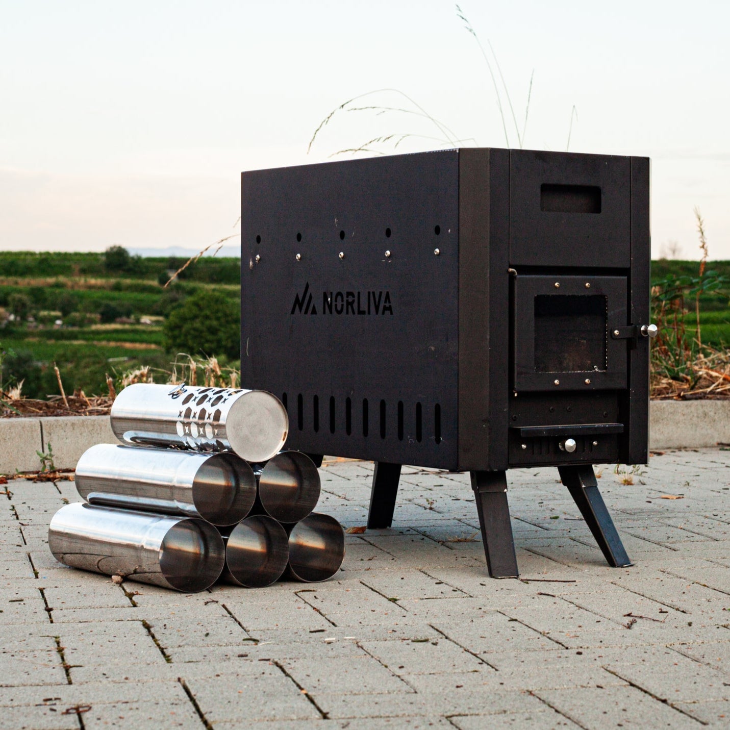 Mobilny namiot saunowy Dalen z piecem saunowym