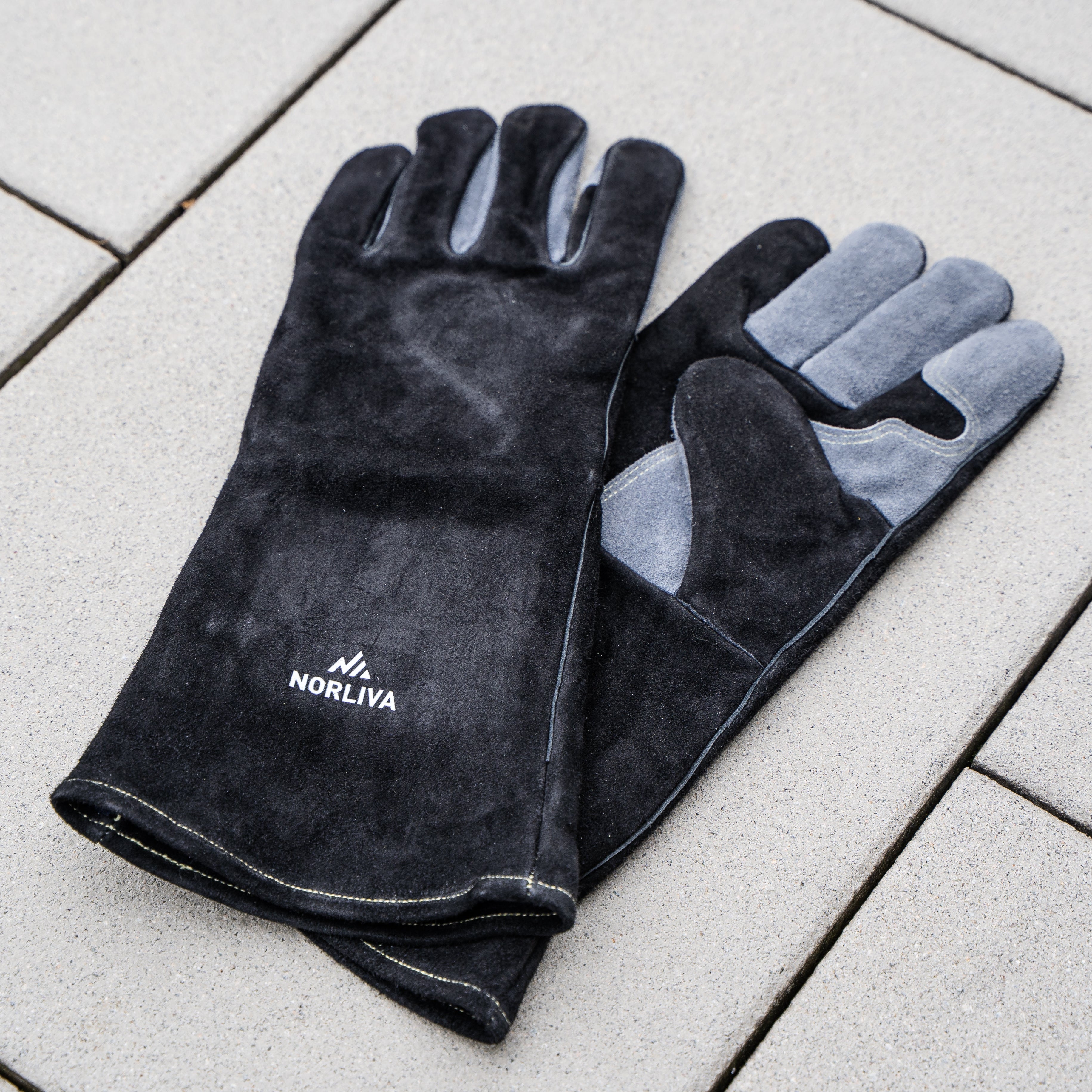 Rękawice ognioodporne skórzane