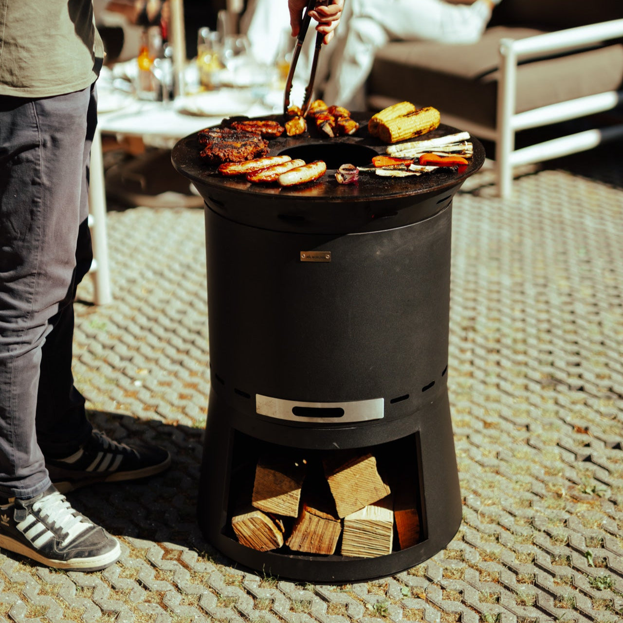 Zestaw: Skara Pluss + grill z płytą paleniskową + pokrywka