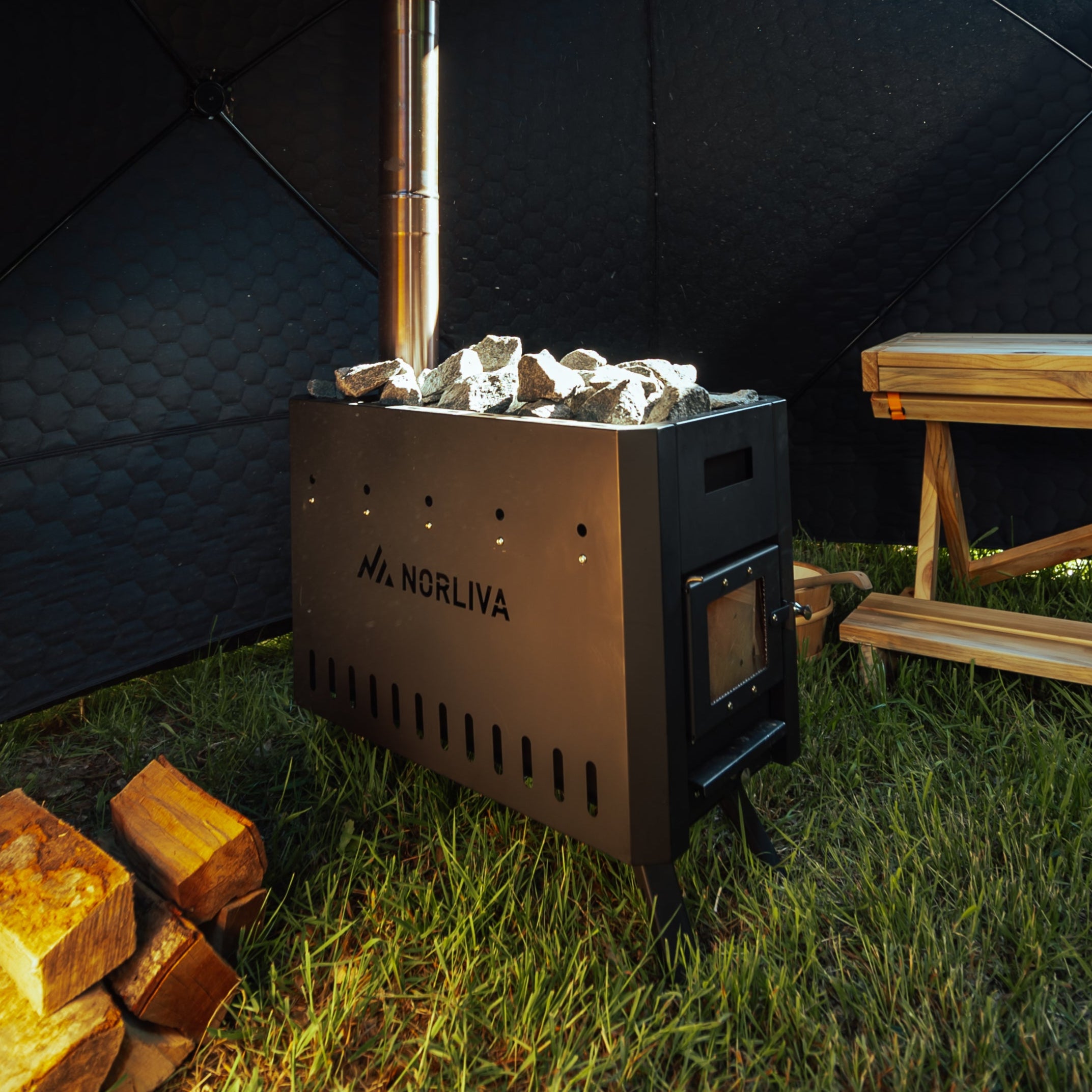 Piec do sauny do namiotu saunowego Dalen/Fjorden