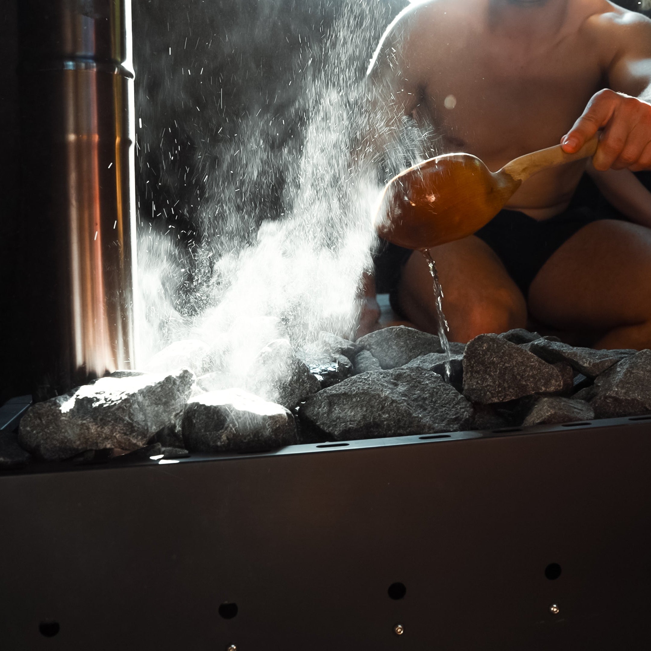 Zestaw: namiot saunowy Isen + piec + akcesoria do sauny + ławki + beczka lodowa