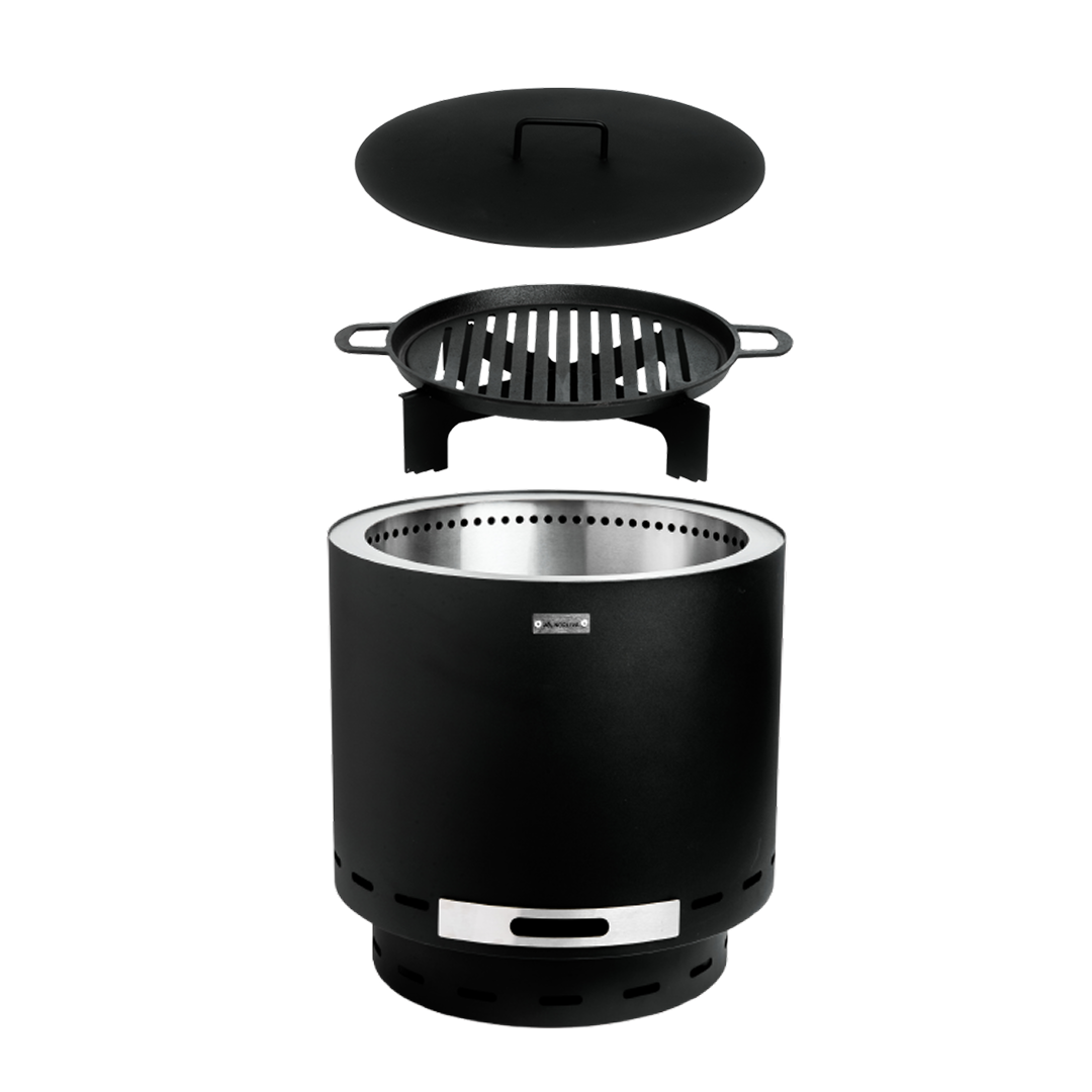 Zestaw: Skara + pokrywka + żeliwny ruszt grillowy