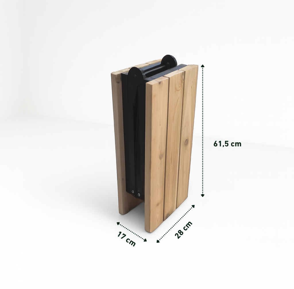 Składana ławka do sauny z drewna cedrowego