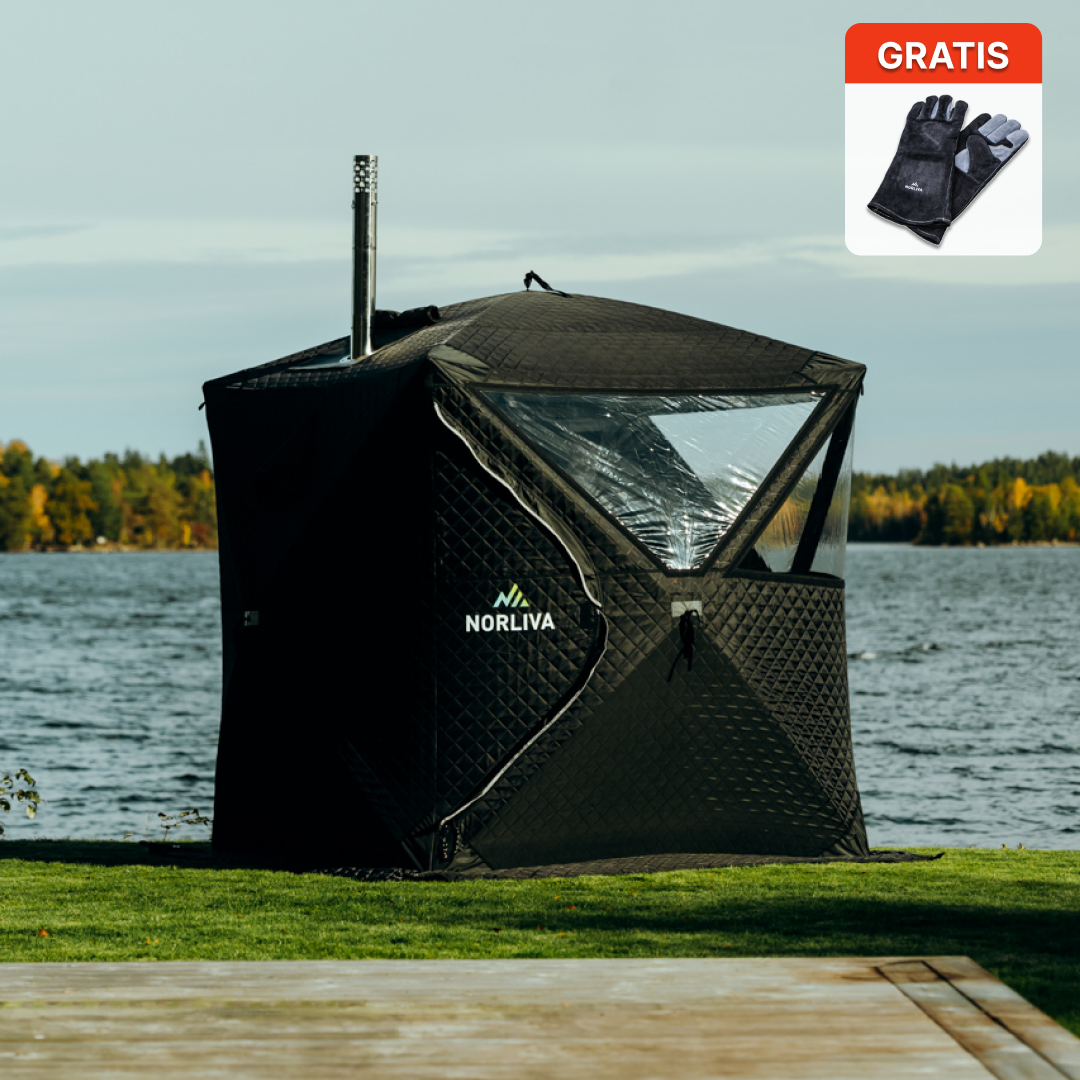 Mobilny namiot saunowy Isen z piecem saunowym