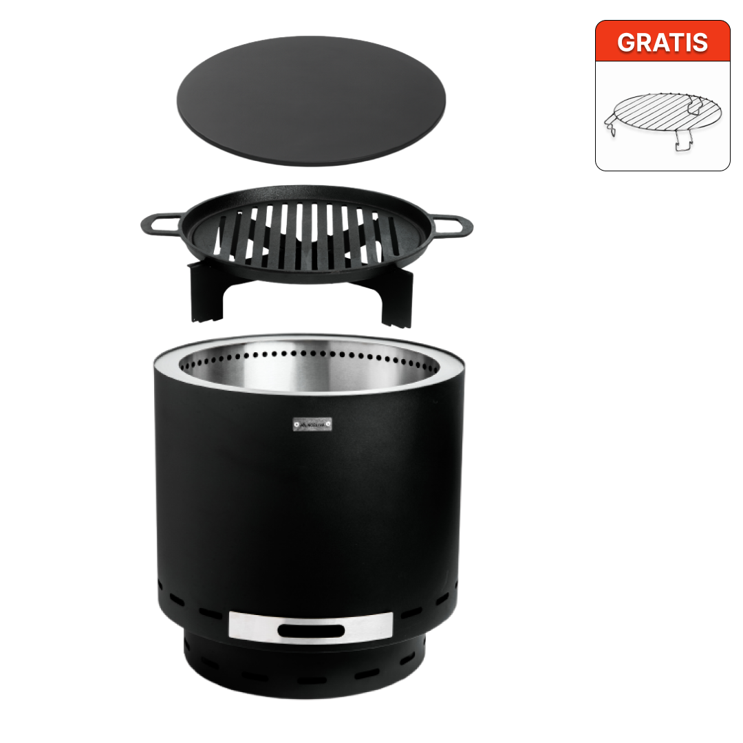 Zestaw: Skara + pokrywka + żeliwny ruszt grillowy